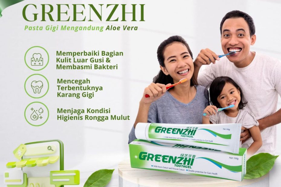 Odol Greenzhi Toothgel Shuang Hor: Pasta Gigi Herbal Bebas Fluorida
