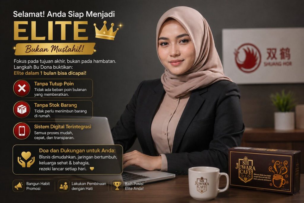 Selamat atas keberhasilan Anda yang saat ini sudah membulatkan tekad untuk sukses di bisnis Kopi Juwara Shuang Hor!