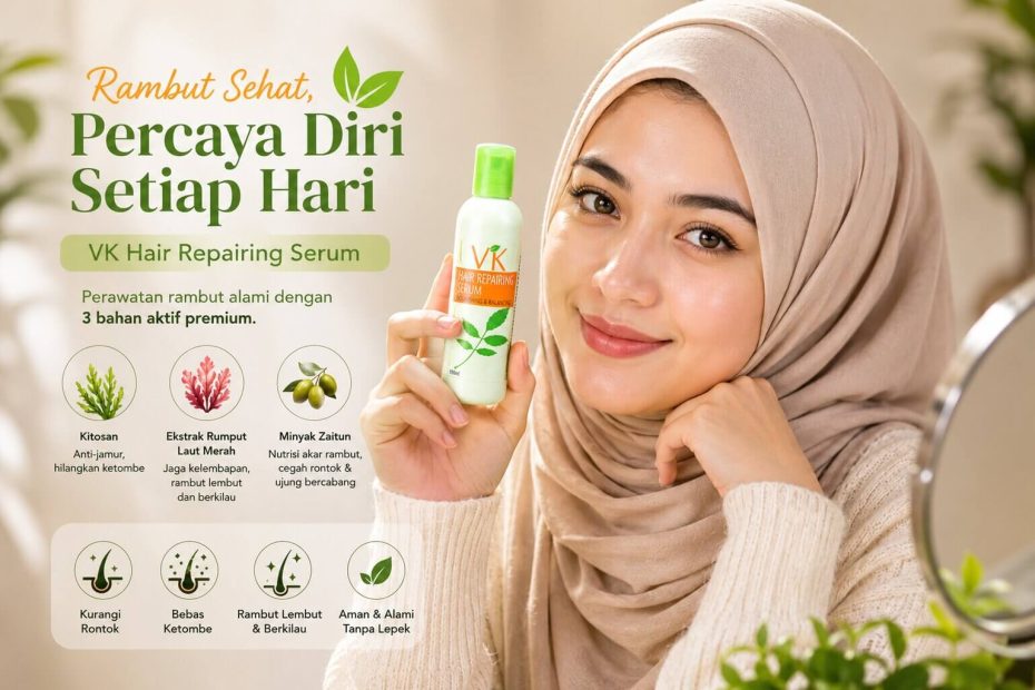 VK Hair Repairing Serum Shuang Hor: Solusi Rontok & Ketombe